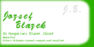 jozsef blazek business card